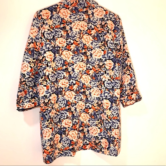 Women Lush Floral Open Front Blazer Size XS - Picture 4 of 6